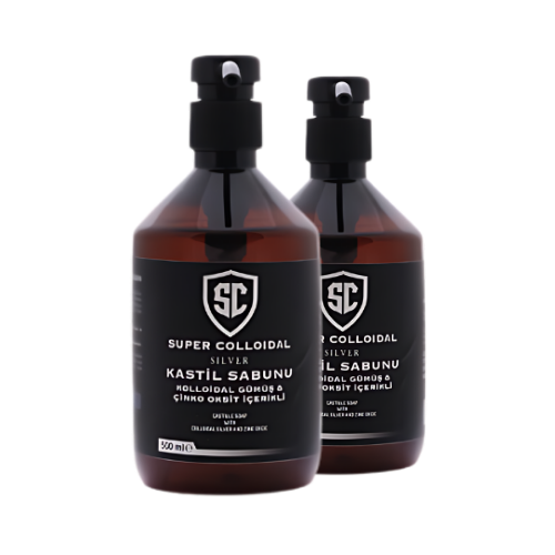 Super Colloidal Kastil Sabunu Kolloidal Gümüş Ve Çinko Oksit İçerikli 2 Adet