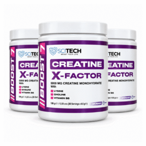 BOOST-7 Creatine X-Factor Kreatin Monohidrat + L-Lizin + Kolin + Vitamin B6 195 Gr 30 Servis 3 Adet